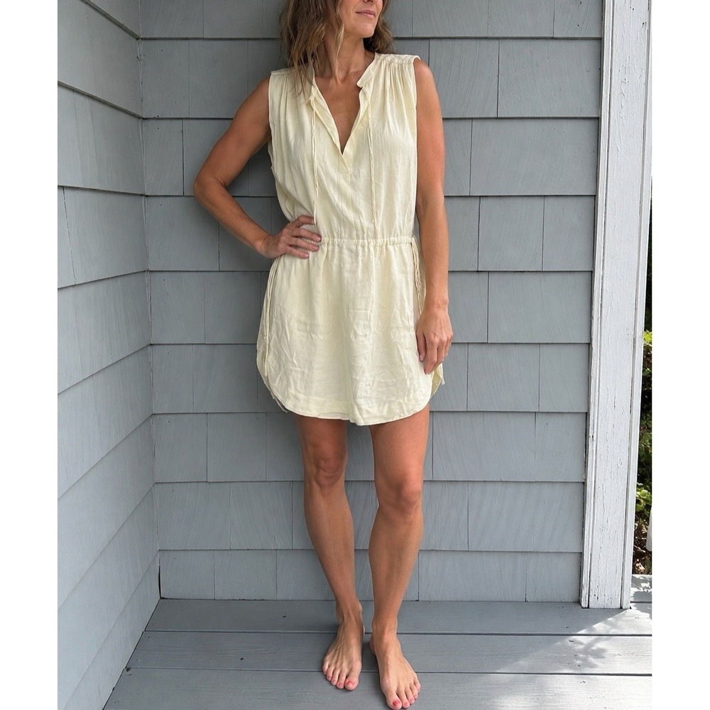 Isabel Marant Etoile Cream Viscose Tunic Mini Dress FR‎ 42 US 10 L